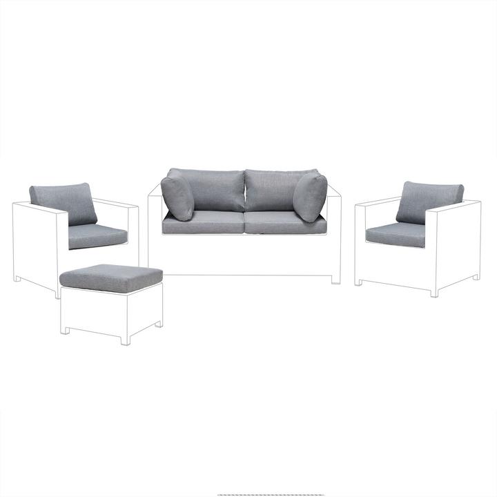 Produktbild Beliani Set Kissenbezüge für Lounge Set MILANO grau (50 x 50 cm)