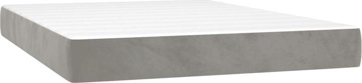 Produktbild VidaXL Boxspringbett Mit Matratze & Led Samt Hellgrau (140 x 190 cm)