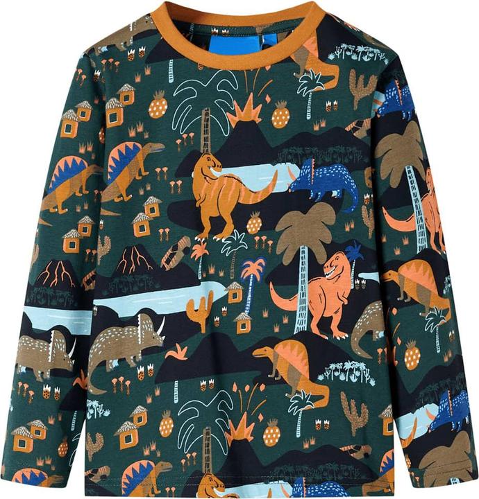 Produktbild VidaXL Kinderpyjama mit Langen Ärmeln Dunkelgrün 128,Material (128)