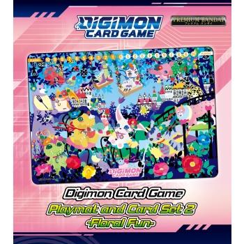Produktbild Digimon Playmat and Card Set 2 Floral Fun (PB-09) - Card Game - EN (Englisch, Booster Pack)