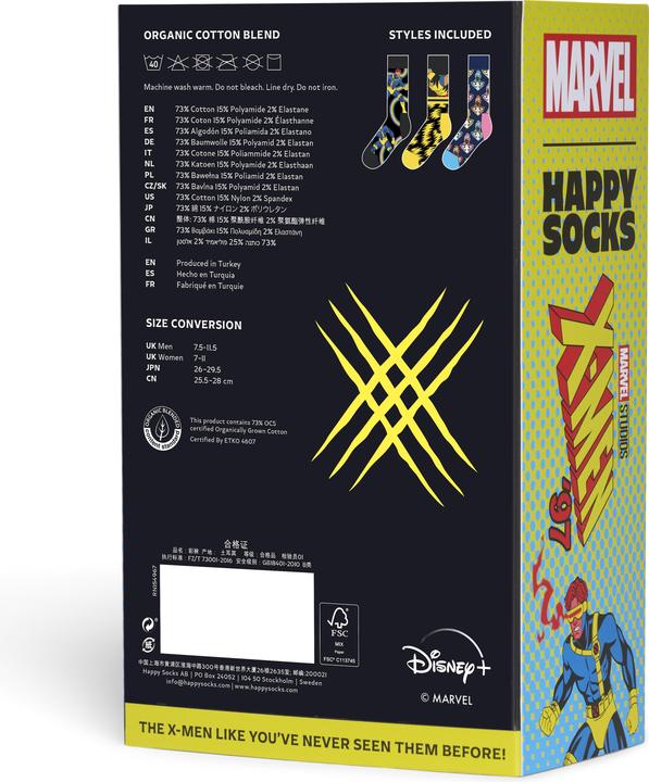 Actual product image Happy Socks Marvel 3-Pack Gift Set (pack of 3, 36 - 40)