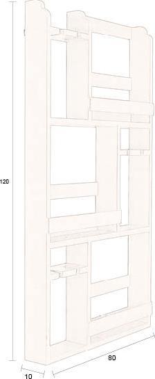 Actual product image Dutchbone Myron Wine Shelf Beige