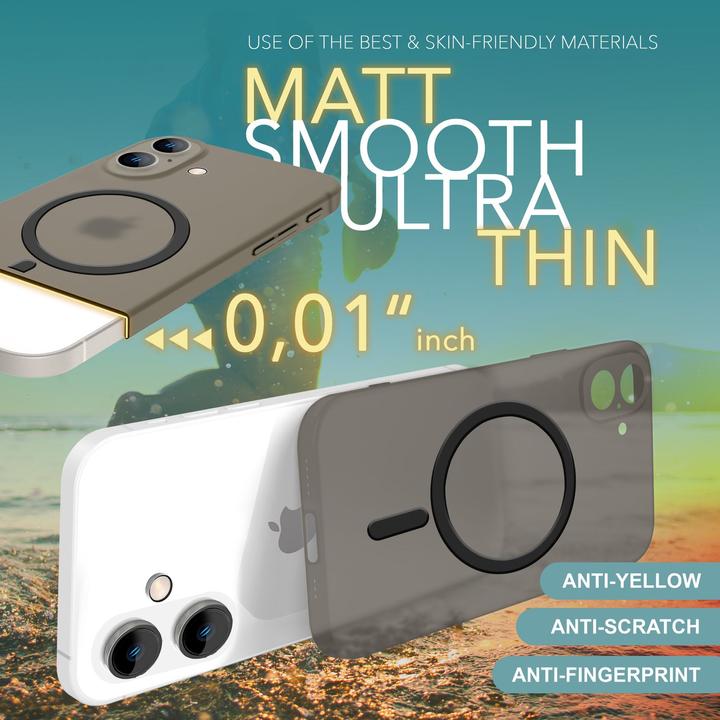 Produktbild Nalia Extrem Dünnes 0,3mm Hard-Case mit MagSafe, Matte Hülle (Apple iPhone 16)