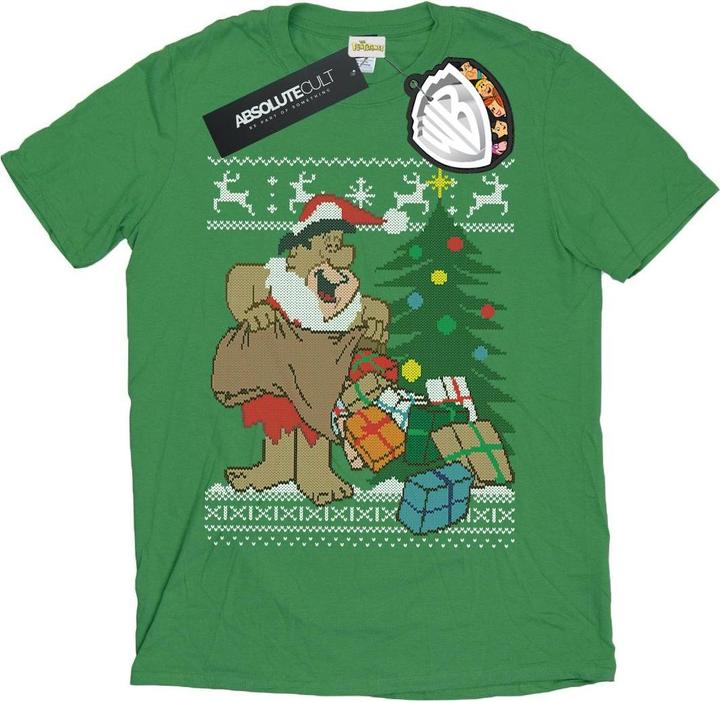 The Flintstones Christmas Fair Isle TShirt (S)