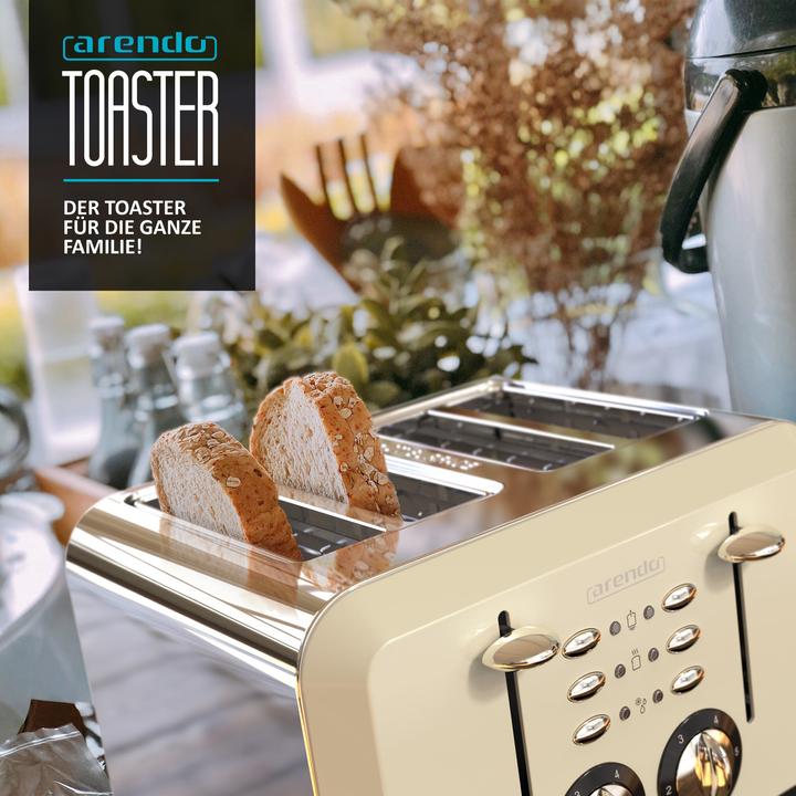 Image du produit Arendo Grille-pain automatique 4 tranches beige (Prise UE)