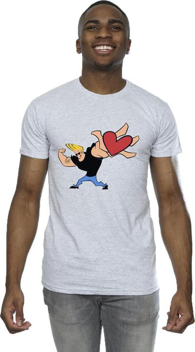Immagine prodotto Johnny Bravo Heart Present Maglietta Uomo (4XL)