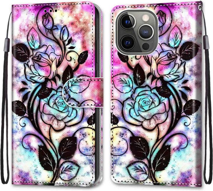 Produktbild Cover-Discount iPhone 13 Pro - Lederetui Hülle Black Rose (Apple iPhone 13 Pro)