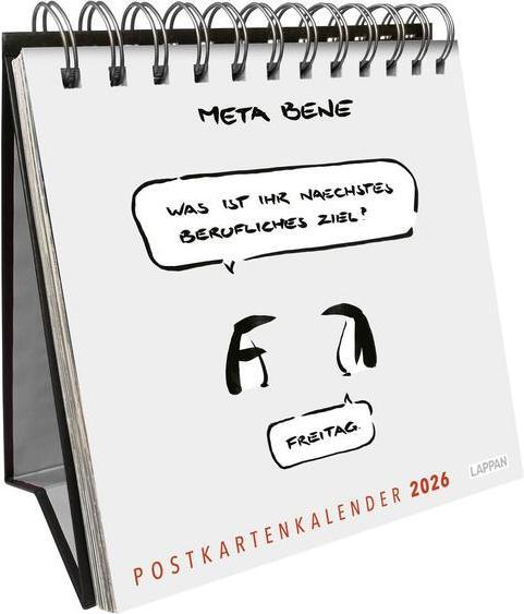 Produktbild meta bene Postkartenkalender 2026 (Harter Einband, Deutsch)