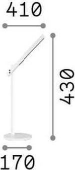 Actual product image Ideal lux PIVOT LED table lamp 7.5W dimmable white CCT adjustable light colour 289168 (700 lm)