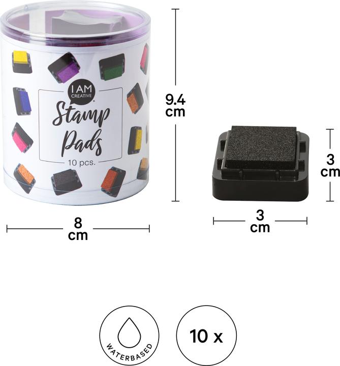 Actual product image I Am Creative Stempelkissen assortiert 10 Stück