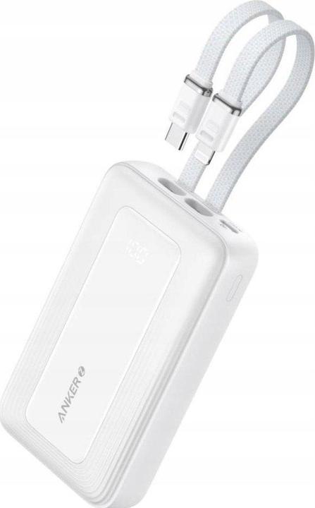 Anker | Power Bank | A1680H21 | 10000 mAh | USB-C 30W, Lightning 27W | Built-In USB-C and Lightning Cables (10000 mAh)