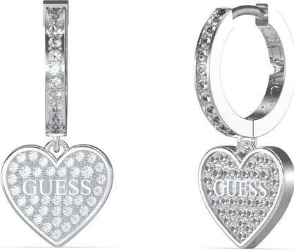 Actual product image Guess Huggie Me Shiny Steel Earrings JUBE03136JWRHT/U (Stainless steel)