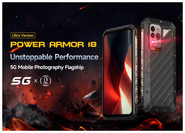 Actual product image Ulefone Power Armor 18 Ultra (512 GB, Black, 6.58", Dual SIM, 108 Mpx, 5G)