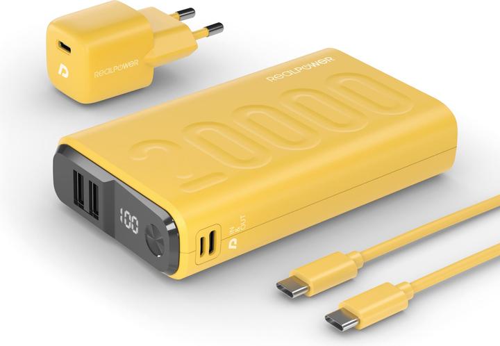 RealPower Powerbank PB-20000 Power (20000 mAh, 22.50 W, 74 Wh)
