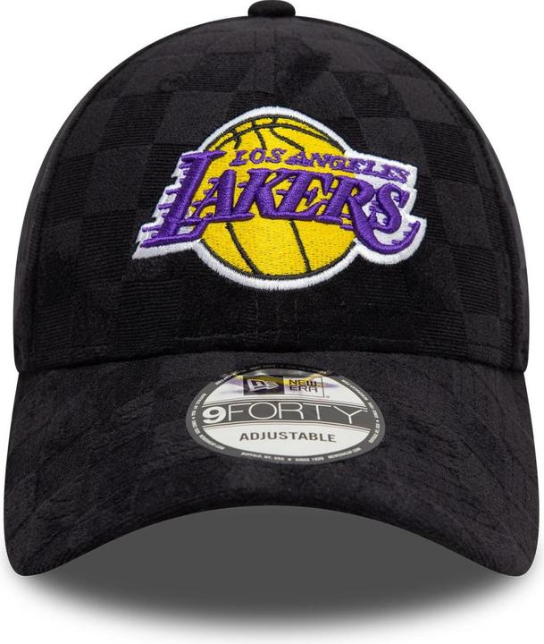 Actual product image New Era 9Forty Strap Cap - Check Los Angeles Lakers Schwarz