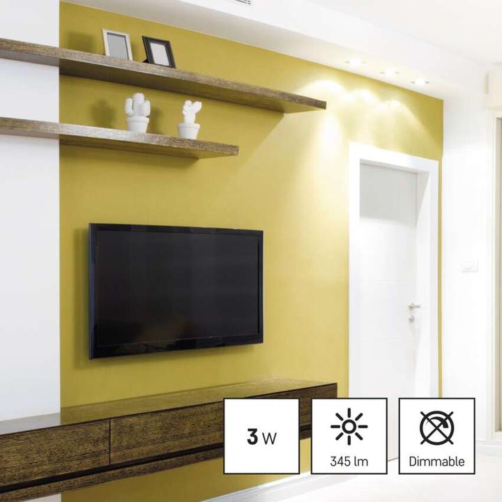 Produktbild Emos LED Lampe Classic MR16 Silber/ GU10 / 3 W (32 W) / 345 lm / Kalt-Weiss (GU10, 3 W, 345 lm, 1 x, E)