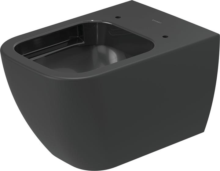 Produktbild Duravit Wand-WC HAPPY D.2 RIMLESS tief, 365x540mm anthrazit matt WG