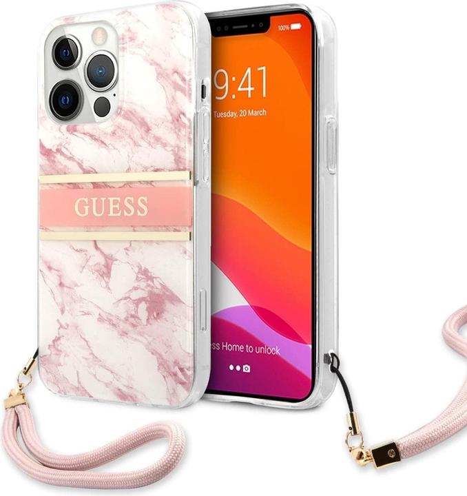 Produktbild Guess Hard Cover Marble Stripe with Strap (Apple iPhone 13 Pro Max)
