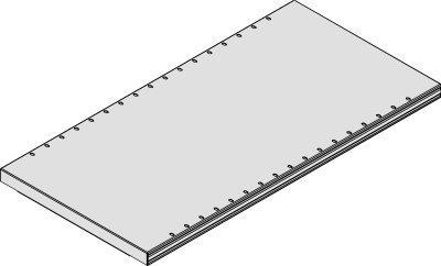 Produktbild Metabo Meta Zusatzboden CLIP 230 1300 x 400 mm verzinkt + 4 Fachbodenträger