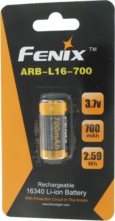 Fenix Akku, 3.7 V max. 760mAh Lithium (4 Stk., 16340, 760 mAh)