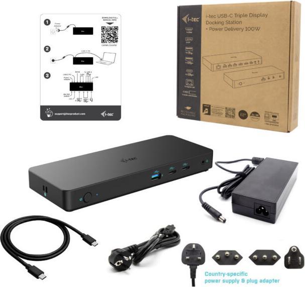 Produktbild i-tec USB-C Triple 4k Display Docking (USB-C, 6 Ports)