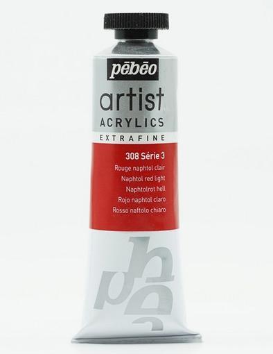 Actual product image Pebeo Artist Acrylics extrafine (Naphtal red Light, 37 ml)