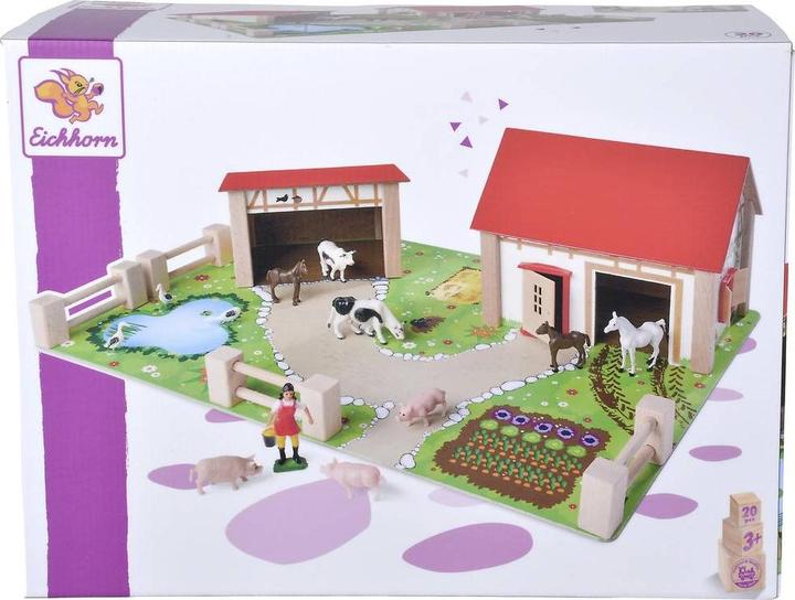 Produktbild Eichhorn Houten Boerderij met Accessoires, 20dlg.