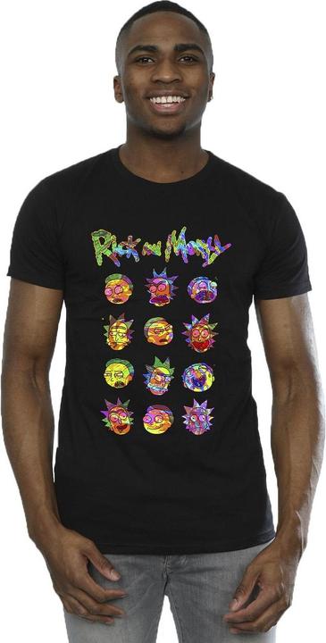 Immagine prodotto Rick And Morty Tie Dye Faces Maglietta Uomo (4XL)