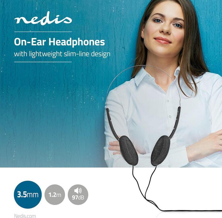 Image du produit Nedis Casque supra-auriculaire Câblé 1,2 m Noir, one-Size, HPWD1101BK (Filaire)
