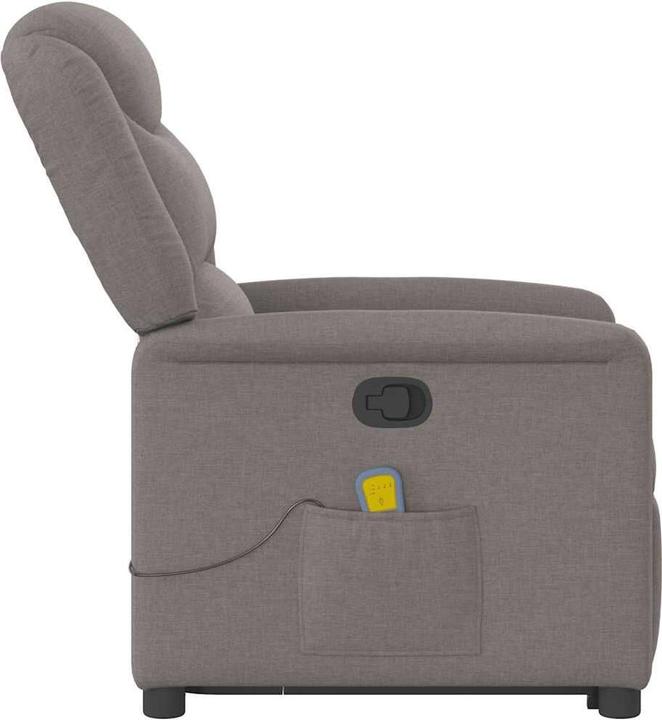 Immagine prodotto VidaXL Poltrona massaggiante con ausilio per la risalita Tessuto Taupe