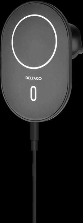Actual product image Deltaco Wireless car charger with magnet (15 W)