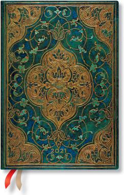 Produktbild Paperblanks PAPERBLAN Agenda Chroniken in Türkis 21 DD6720-7 130×180mm, de, HC, 12M (13 x 18 cm, Harter Einband, Deutsch)