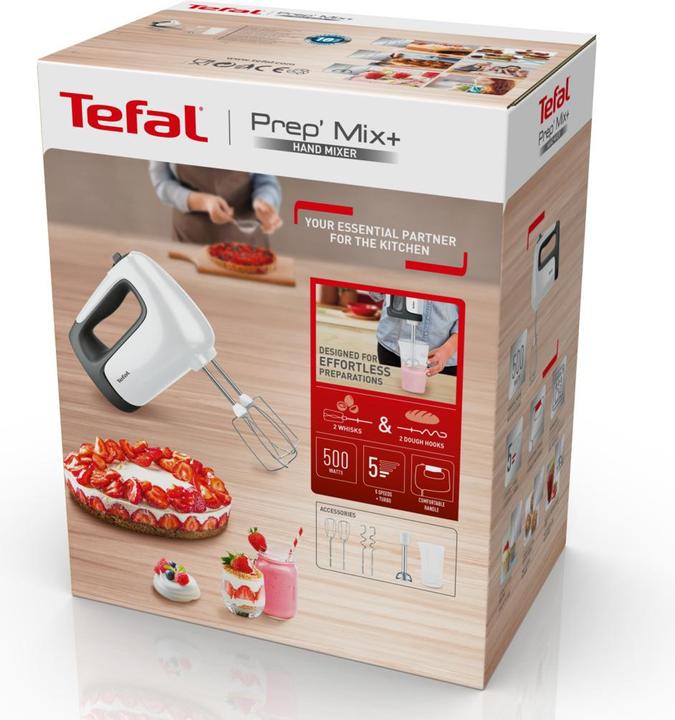 Productafbeelding Tefal HT4621 Handmixer Prep 'Mix+ wit / zwart (500 W)