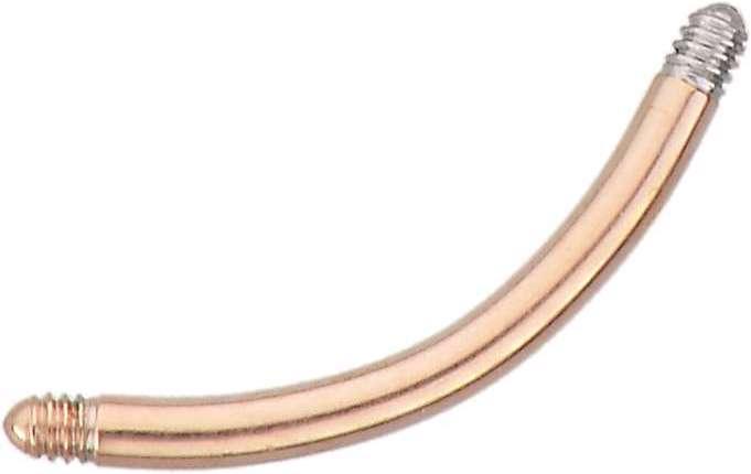 Bijouteria 1.2mm Piercingstab (PVD Beschichtung (goldfarbig), Chirurgenstahl 316L)