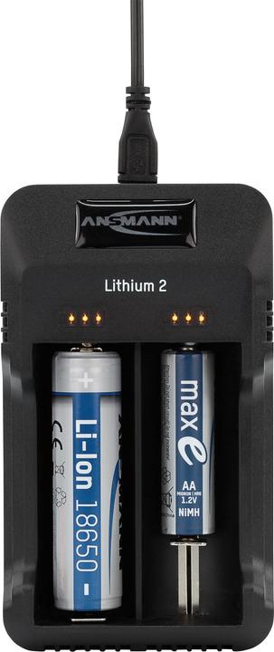 Produktbild Ansmann Lithium 2 (1 Stk., 14500, 18500, 18650, AAA, AA, Ladegerät ohne Akku)