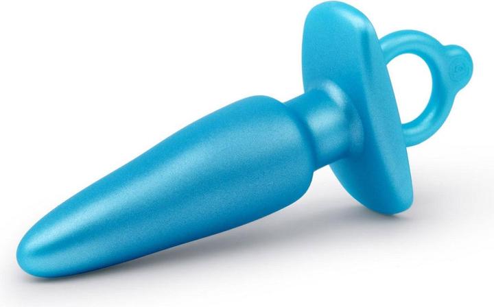 Produktbild Earthly Body b-Vibe Sleek Plug - Blue Butt Plug with Ring