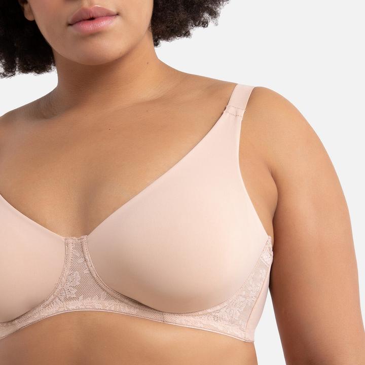 Actual product image La Redoute Collections Minimiser bra made from microfibre and lace (90 C)