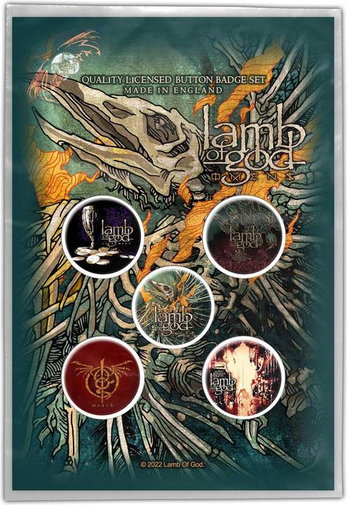 Lamb Of God AnsteckerSet Omens 5erPack Metall Kunststoff