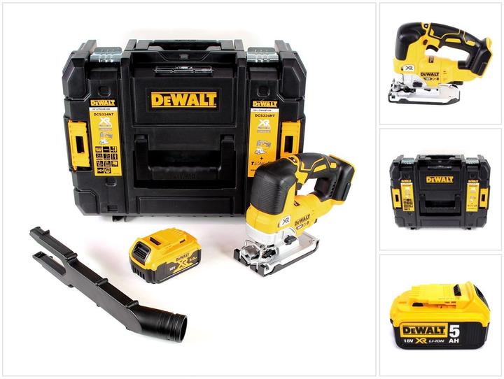 Produktbild DeWalt DCS 334 NT Akku Pendelhub Stichsäge 18V Brushless + 1x Akku 5,0Ah + TSTAK - ohne Ladegerät
