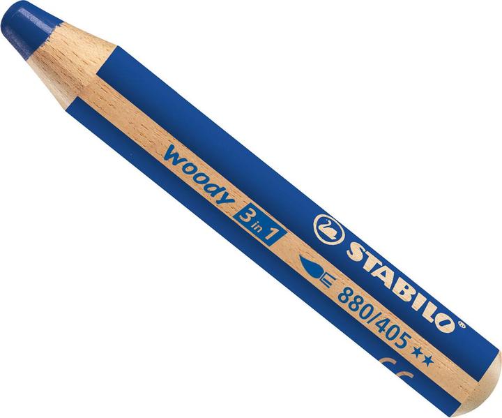 Image du produit STABILO woody 3 en 1 crayon de couleur (Bleu outremer, 1 x)
