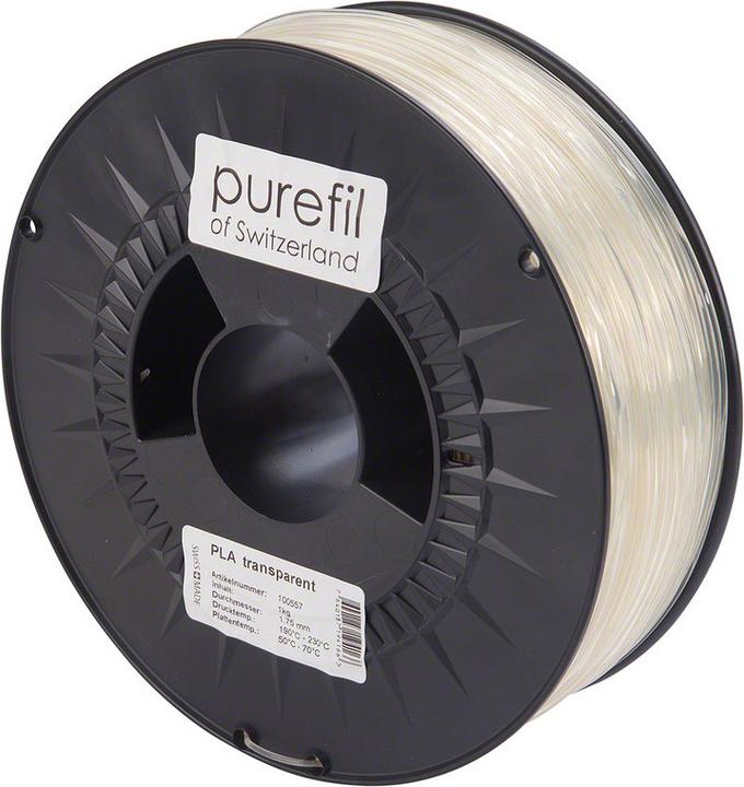 Actual product image Purefil Filament (MABS, 1.75 mm, 1000 g, Transparent)