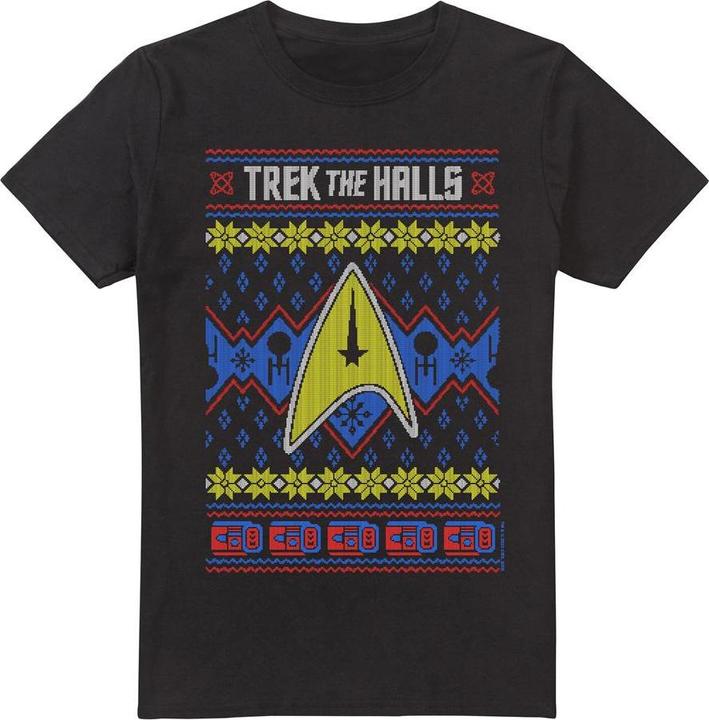 Trek the Halls Ugly TShirt weihnachtliches Design (XXL)