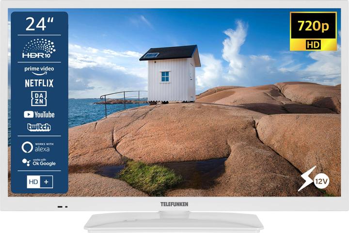 Actual product image Telefunken XH24SN550MV-W 24 inch TV / Smart TV (HD Ready, HDR, 12 Volt) - 6 months HD+ incl. (24", LED, HD, 2023)