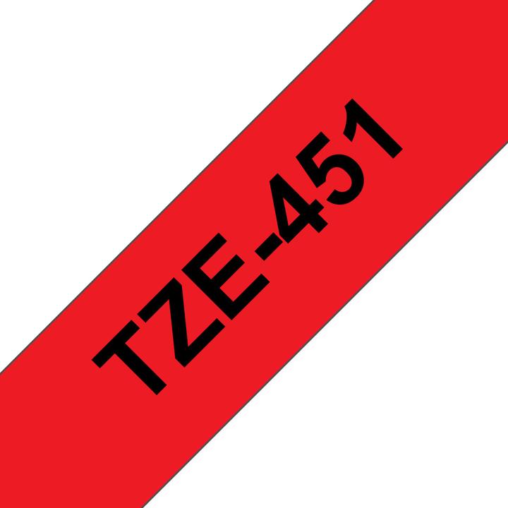 Produktbild Brother Tze-451 (2.40 cm, Schwarz, Rot)