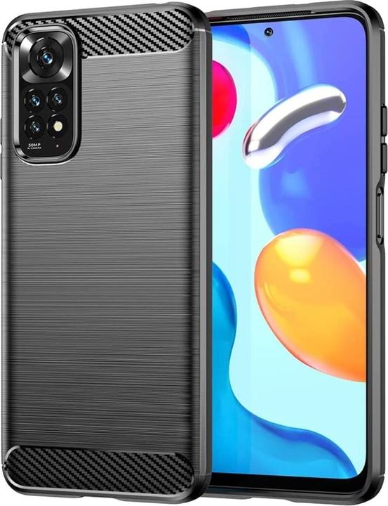 Produktbild Screenguard Xiaomi Redmi Note 11 Hülle Carbon Brushed Soft TPU (Xiaomi Redmi Note 11)