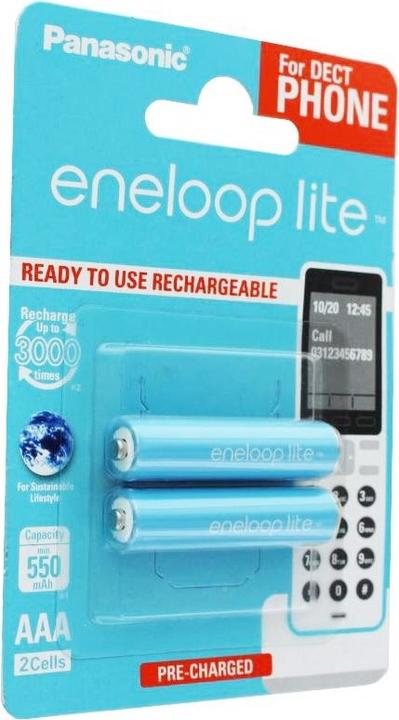 Produktbild Panasonic Akku Eneloop lite Micro Akku BK-4LCCE/2DE, für DECT Telefon inkl. AccuSafe
