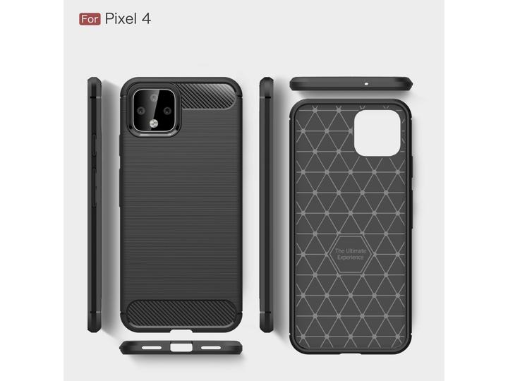 Actual product image Screenguard Google Pixel 4 Cover Carbon Brushed Soft TPU (Google Pixel 4)