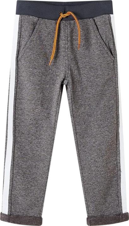 VidaXL Kinder-Trainingshose Dunkelgrau Melange 128,Material: 80 (128)