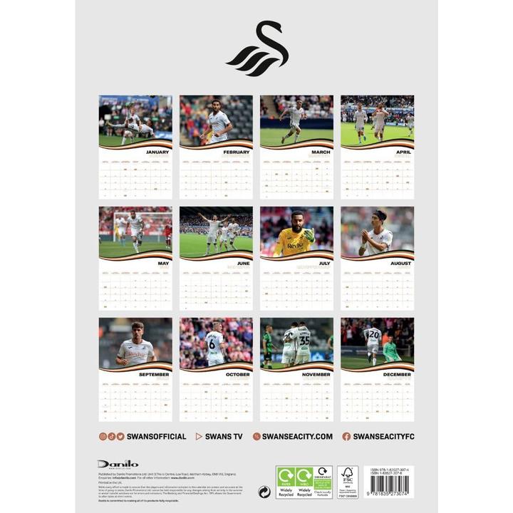 Produktbild Swansea City AFC Wandkalender 2025 A3 (A3)