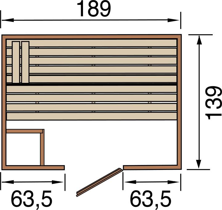 Produktbild Weka Holzbau MH-Sauna 537 GT Gr.2 (Ohne Ofen)